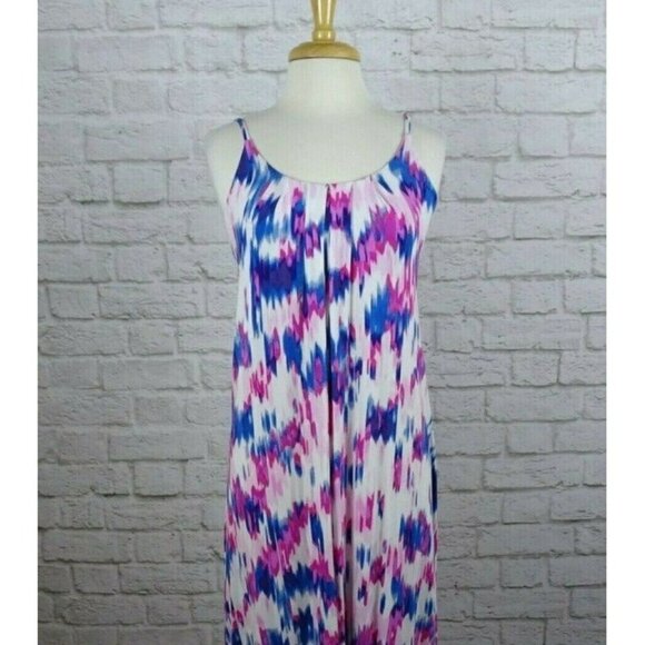 New Cynthia Rowley Waterfall Hi Lo Maxi Dress Spaghetti Strap Stretch Boho XS - Picture 4 of 12